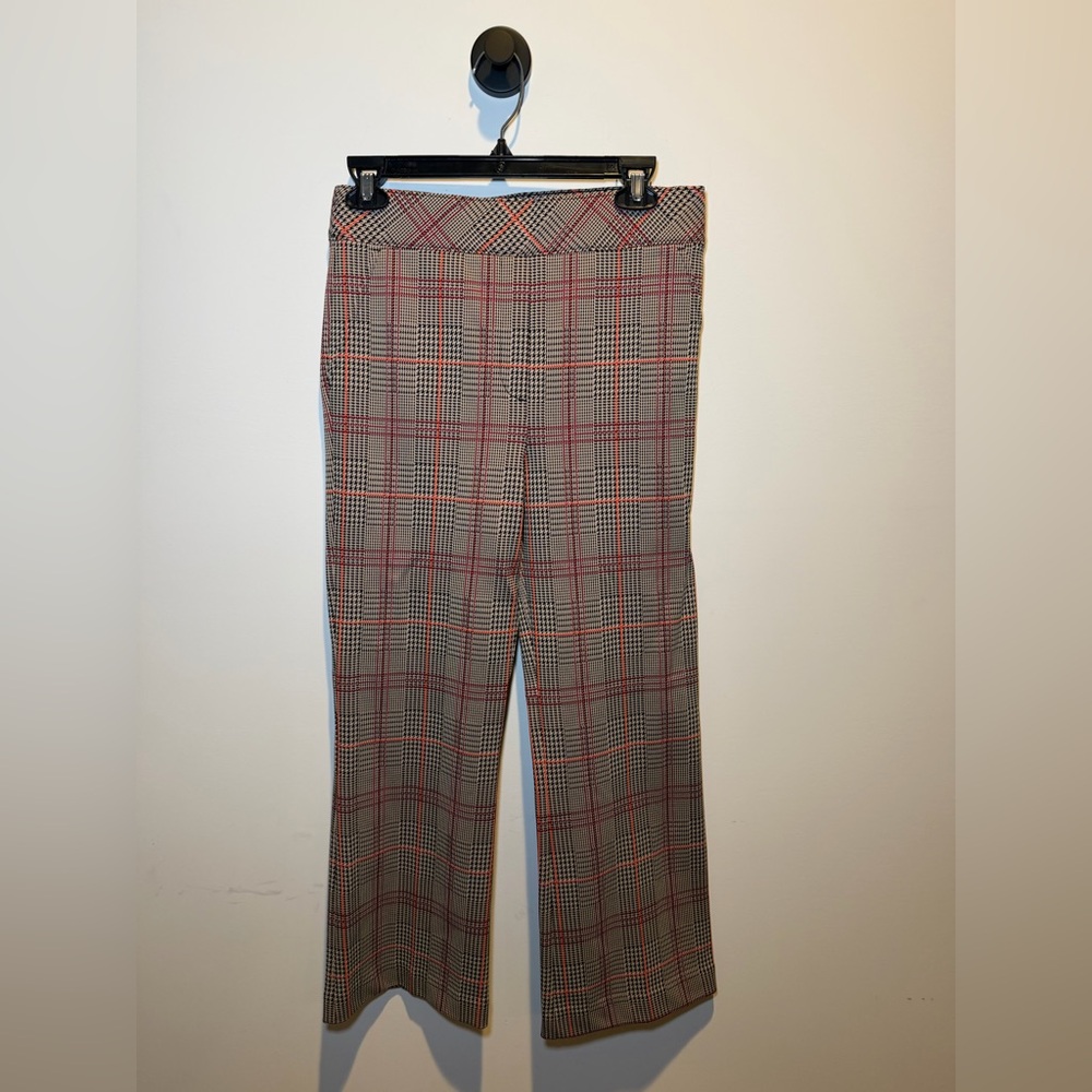 SPANX Red and Black Plaid Trousers